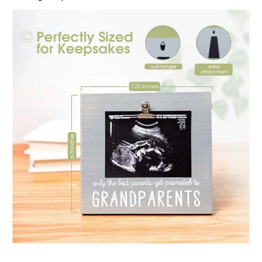 Pearhead Sonogram Frame Promoted to Grandparents Gift NIB NWT Baby Announcements - Picture 3 of 4